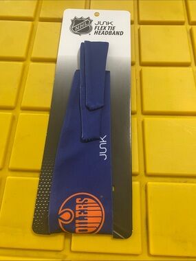JUNk Edmonton Oilers Blue Flex Tie Headband